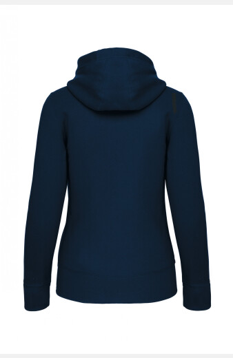 Kapuzensweatshirtjacke Andrea, tailliert geschnitten, Farbe: navy, Größe: XS