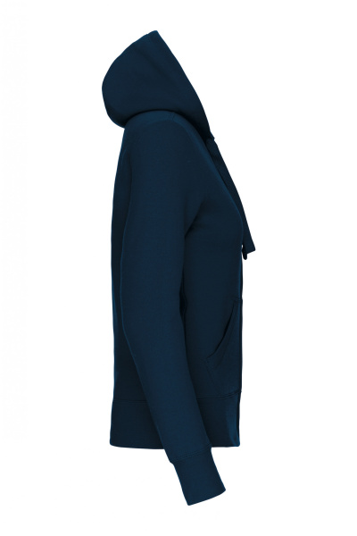 Kapuzensweatshirtjacke Andrea, tailliert geschnitten, Farbe: navy, Größe: L