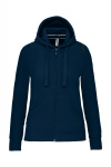 Kapuzensweatshirtjacke Andrea, tailliert geschnitten, Farbe: navy, Größe: L