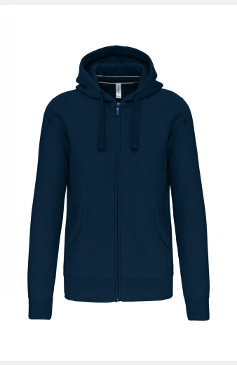 Kapuzensweatshirtjacke Andreas, gerade geschnitten, Farbe: navy, Größe: L