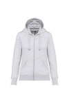Kapuzensweatshirtjacke Andrea, tailliert geschnitten, Farbe: asche, Größe: M