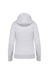 Kapuzensweatshirtjacke Andrea, tailliert geschnitten, Farbe: asche, Größe: M
