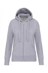 Kapuzensweatshirtjacke Andrea, tailliert geschnitten, Farbe: grau-meliert, Größe: XXL