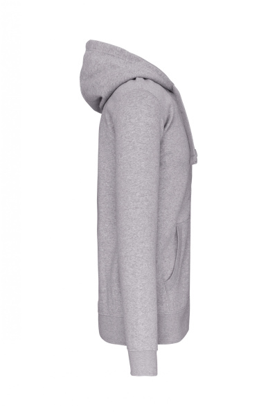 Kapuzensweatshirtjacke Andreas, gerade geschnitten, Farbe: grau-meliert, Größe: S