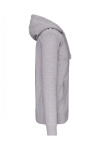 Kapuzensweatshirtjacke Andreas, gerade geschnitten, Farbe: grau-meliert, Größe: S
