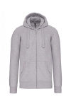 Kapuzensweatshirtjacke Andreas, gerade geschnitten, Farbe: grau-meliert, Größe: M