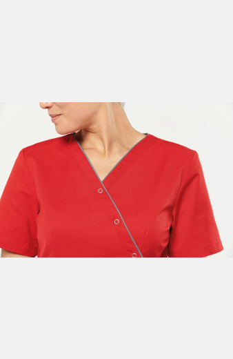 Damen-Knöpfkasack Loriane, Farbe: rot, Größe: XS