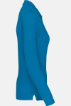Damen Langarmpolo Tyria, tailliert geschnitten, Farbe: blau, Größe: L