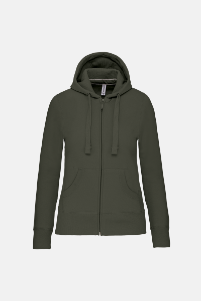 DAMEN KAPUZENSHIRT mit Reißververschluss von Kariban