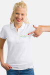 Druck auf der Brust von Poloshirts