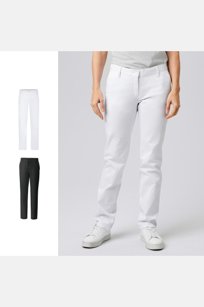 Damen-5-Pocket Hose Rilena aus Mischgewebe, Farbe: weiß, Größe: 34