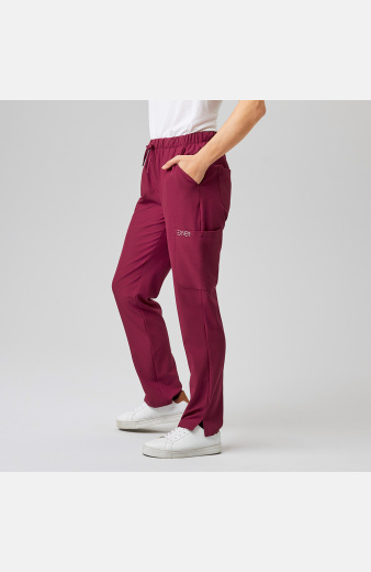 Damen-Stretchhose Liza, Schnitt: Regular, Farbe: bordeaux, Größe: M