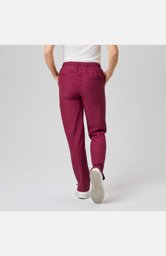 Damen-Stretchhose Liza, Schnitt: Regular, Farbe: bordeaux, Größe: M