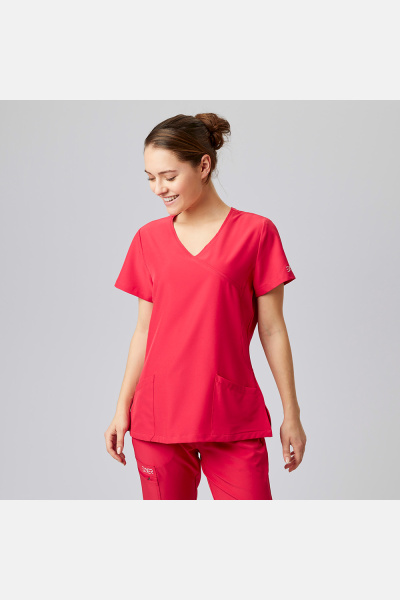 Damen Stretchkasack Liza, Schnitt: Slim-Fit, Farbe: rot, Größe: XS