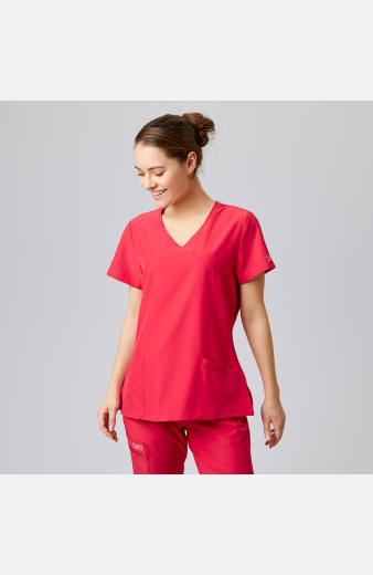 Damen Stretchkasack Liza, Schnitt: Slim-Fit, Farbe: rot, Größe: XL