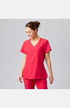 Damen Stretchkasack Liza, Schnitt: Slim-Fit, Farbe: rot, Größe: XL