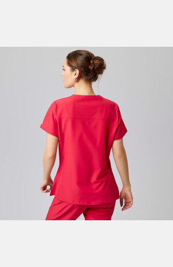 Damen Stretchkasack Liza, Schnitt: Slim-Fit, Farbe: rot, Größe: XXL