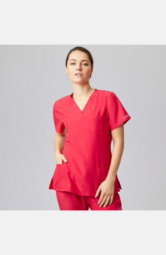 Damen Stretchkasack Liza, Schnitt: regular, Farbe: rot, Größe: XL