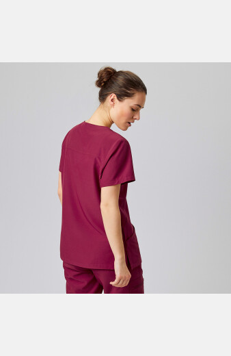 Damen Stretchkasack Liza, Schnitt: Slim-Fit, Farbe: bordeaux, Größe: XS