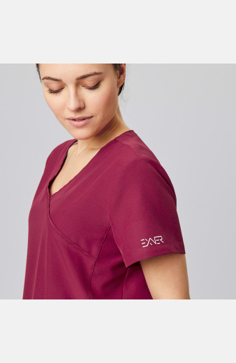 Damen Stretchkasack Liza, Schnitt: Slim-Fit, Farbe: bordeaux, Größe: XXL