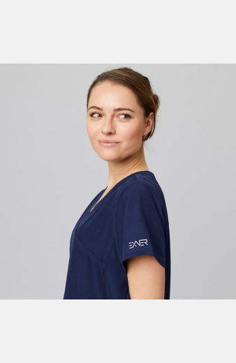 Damen Stretchkasack Liza, Schnitt: Slim-Fit, Farbe: navy, Größe: XS