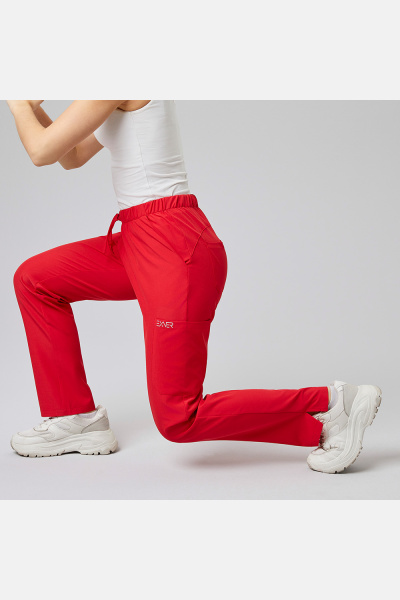 Damen-Stretchhose Liza, Schnitt: Regular, Farbe: rot, Größe: XXL