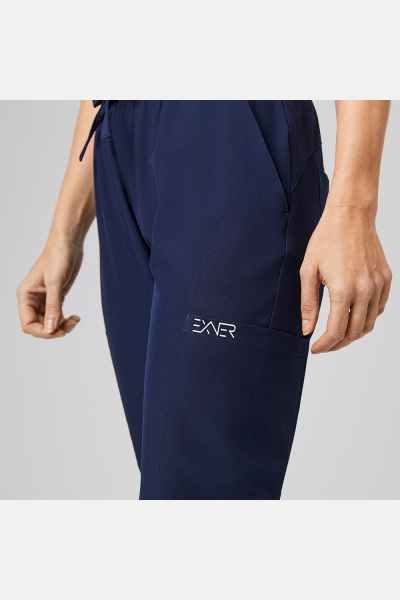 Damen-Stretchhose Liza, Schnitt: Regular, Farbe: navy, Größe: L