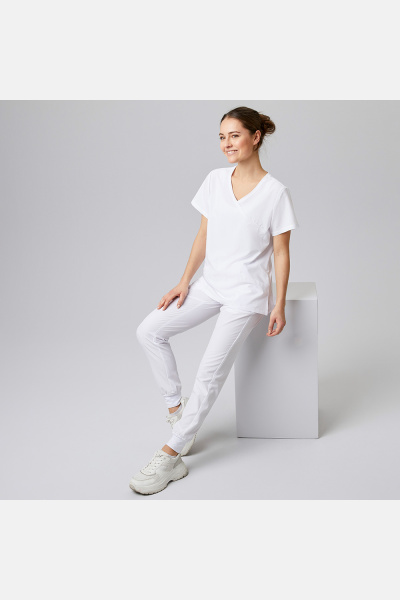 Damen Stretchkasack Liza, Schnitt: Slim-Fit, Farbe: weiß, Größe: S