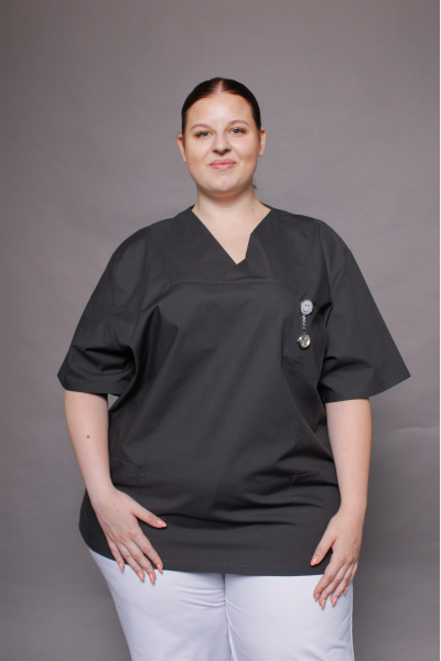 Unisex Schlupfkasack carestin, Farbe: weiß, Größe: XS