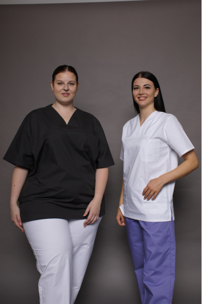 Unisex Schlupfkasack carestin, Farbe: weiß, Größe: 6XL