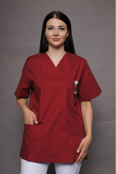 Unisex Schlupfkasack carestin, Farbe: bordeaux, Größe: 4XL