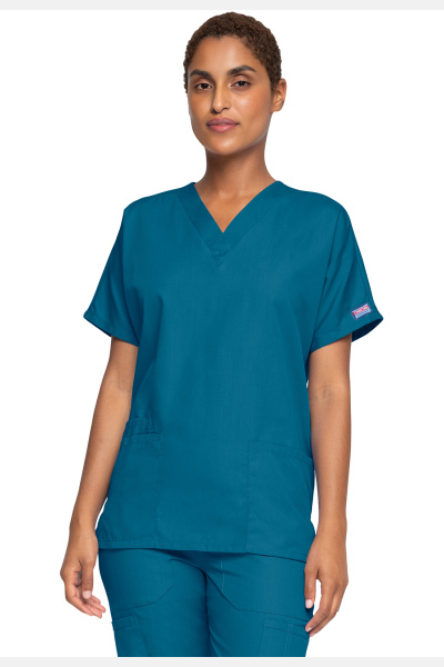 Unisex Kasack WWE4700 von Cherokee mit 2 Seitentaschen, Farbe: karibikblau, Größe: XXS