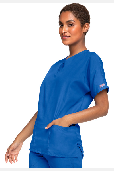Unisex Kasack WWE4700 von Cherokee mit 2 Seitentaschen, Farbe: royal, Größe: XXS