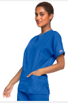 Unisex Kasack WWE4700 von Cherokee mit 2 Seitentaschen, Farbe: royal, Größe: XXS