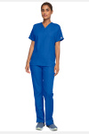 Unisex Kasack WWE4700 von Cherokee mit 2 Seitentaschen, Farbe: royal, Größe: M