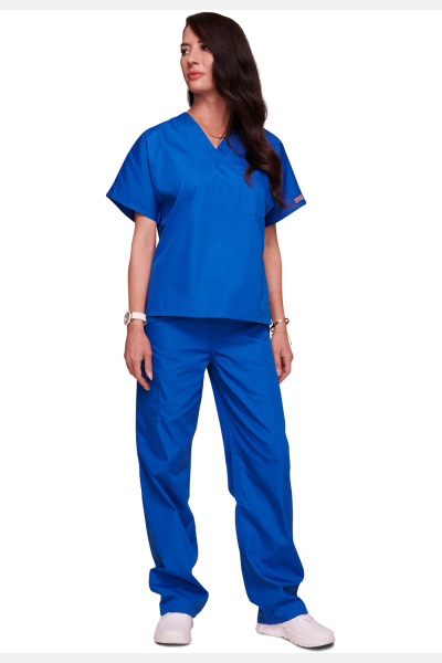 Unisex-Kasack Lillian von Cherokee Brusttasche-royal-XXS