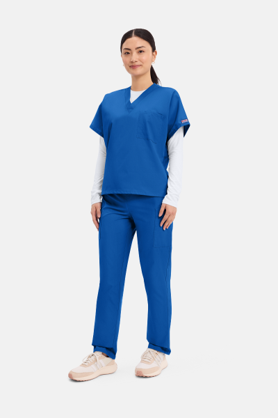 Unisex-Kasack Lillian von Cherokee Brusttasche-royal-XXS