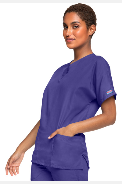 Unisex Kasack WWE4700 von Cherokee mit 2 Seitentaschen, Farbe: lila, Größe: XXL