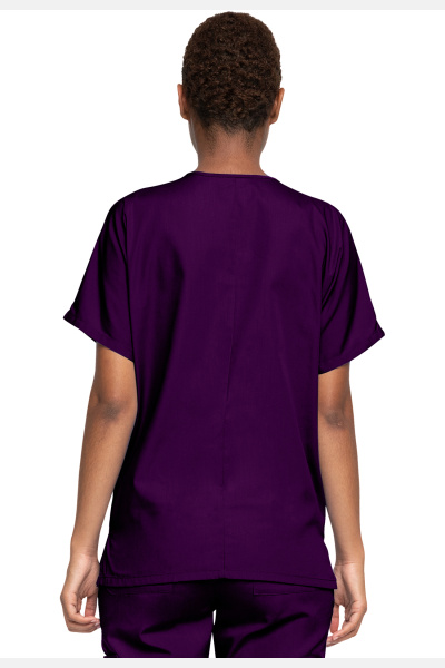 Unisex Kasack WWE4700 von Cherokee mit 2 Seitentaschen, Farbe: aubergine, Größe: XXS