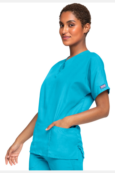 Unisex Kasack WWE4700 von Cherokee mit 2 Seitentaschen, Farbe: türkis, Größe: XXS