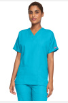Unisex Kasack WWE4700 von Cherokee mit 2 Seitentaschen, Farbe: türkis, Größe: XXS