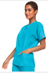 Unisex Kasack WWE4700 von Cherokee mit 2 Seitentaschen, Farbe: türkis, Größe: XXS