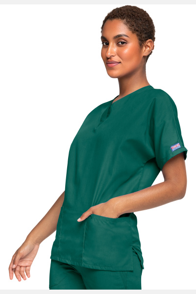 Unisex Kasack WWE4700 von Cherokee mit 2 Seitentaschen, Farbe: dunkelgrün, Größe: XXS