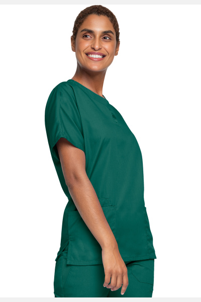 Unisex Kasack WWE4700 von Cherokee mit 2 Seitentaschen, Farbe: dunkelgrün, Größe: XXS