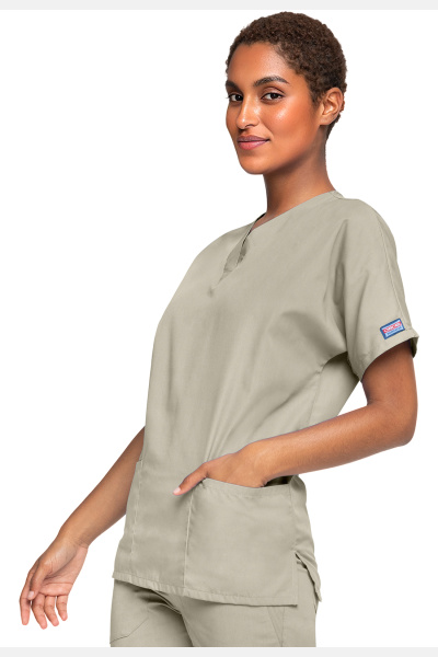 Unisex Kasack WWE4700 von Cherokee mit 2 Seitentaschen, Farbe: beige, Größe: XXS