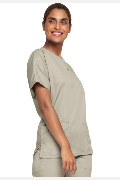 Unisex Kasack WWE4700 von Cherokee mit 2 Seitentaschen, Farbe: beige, Größe: XXS