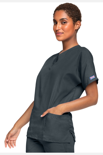 Unisex Kasack WWE4700 von Cherokee mit 2 Seitentaschen, Farbe: anthrazit, Größe: M