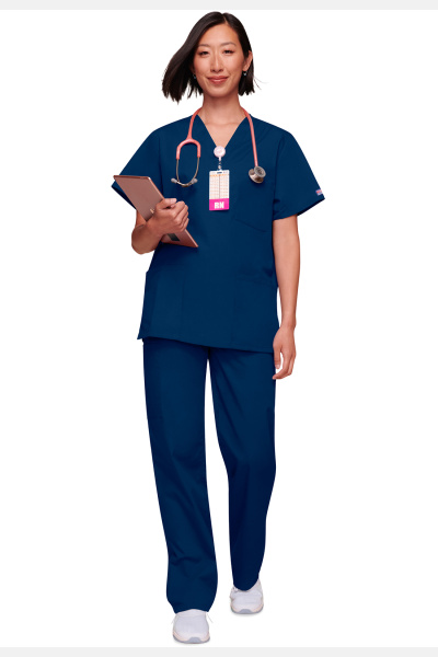 Unisex-Kasack WWE4876 von Cherokee, Farbe: navy, Größe: XXS