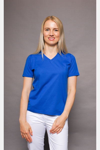 Damen T-Shirt carestin mit V-Ausschnitt, tailliert geschnitten, Farbe: rot, Größe: XS