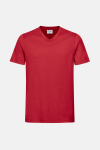 Herren T-Shirt carestin mit V-Ausschnitt, gerade geschnitten, Farbe: rot, Größe: S
